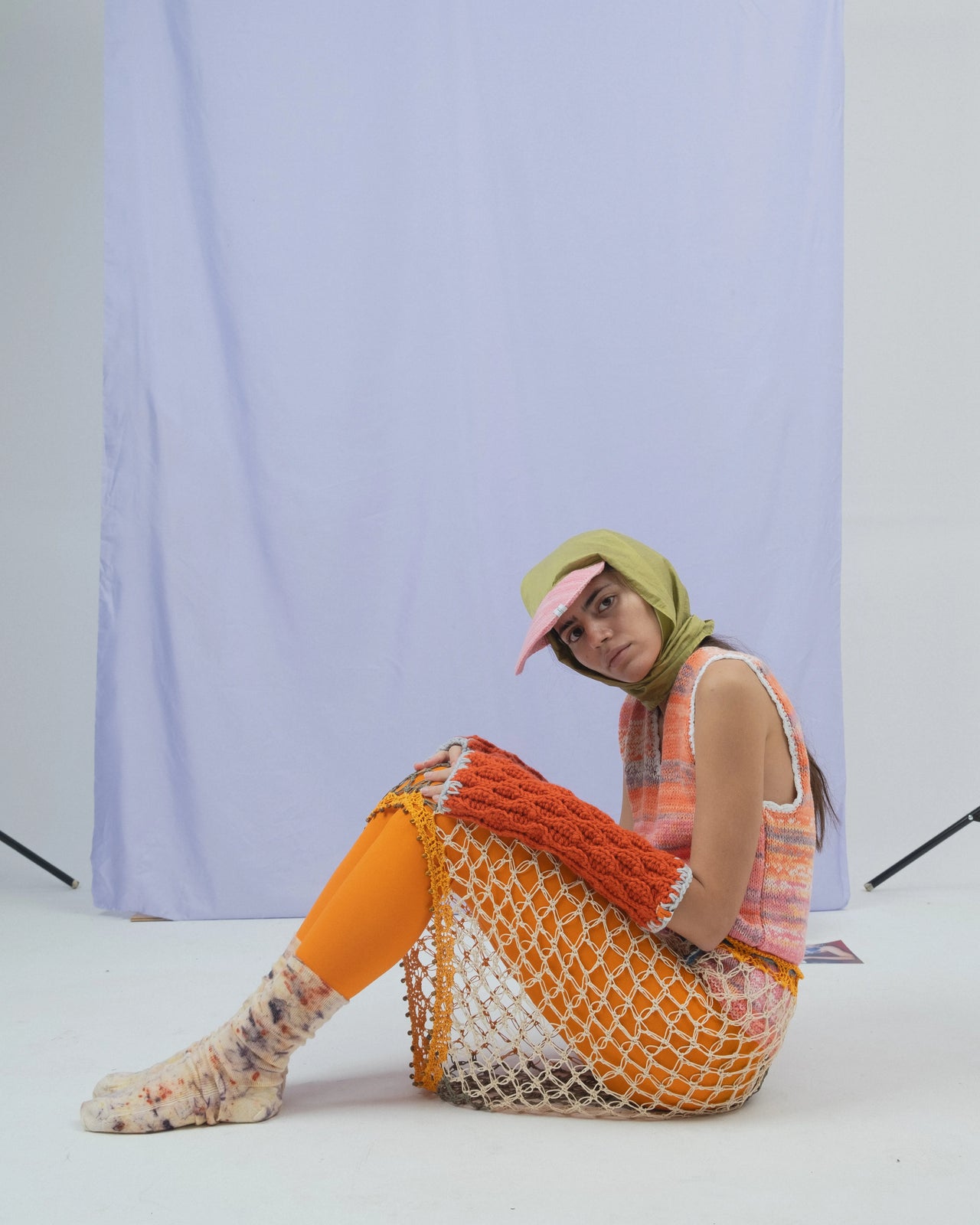 Green kite headscarf hat