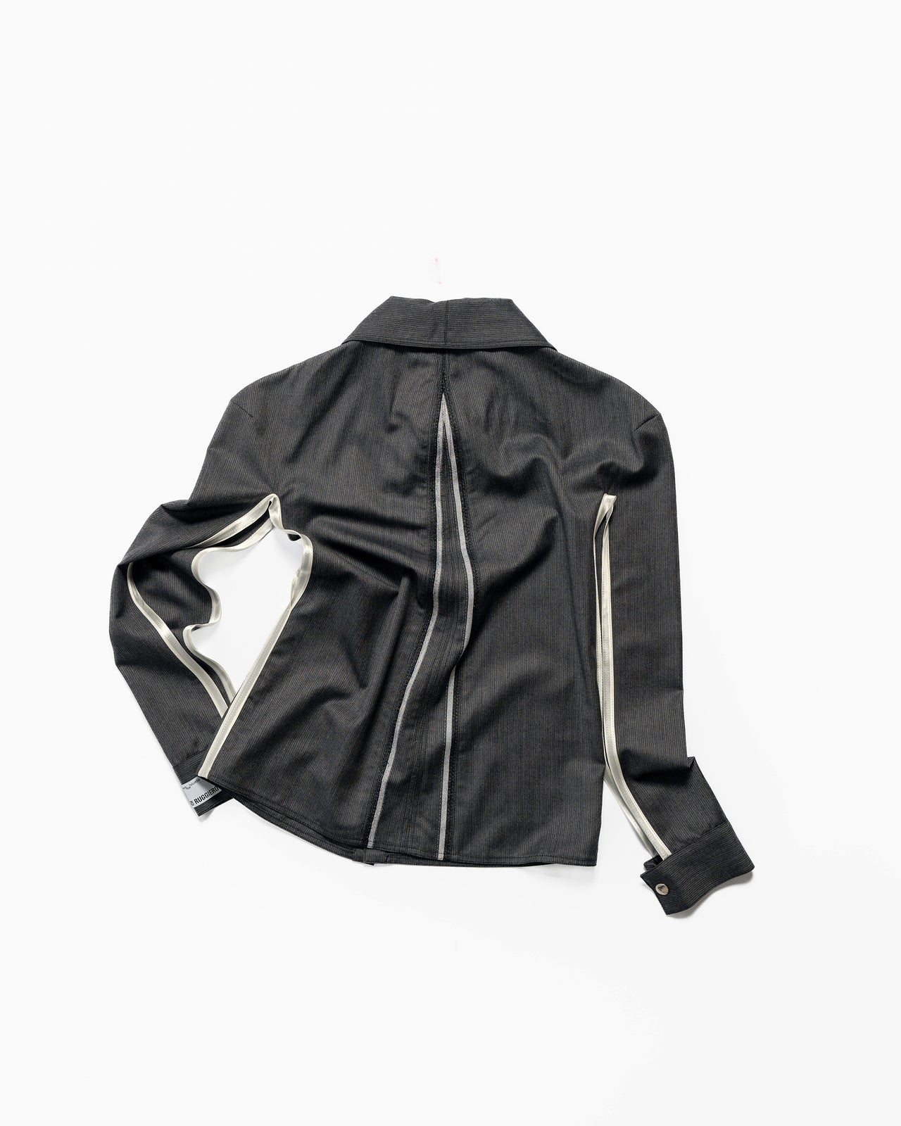 SHIRT MOD 03 grey wool with white selvedge