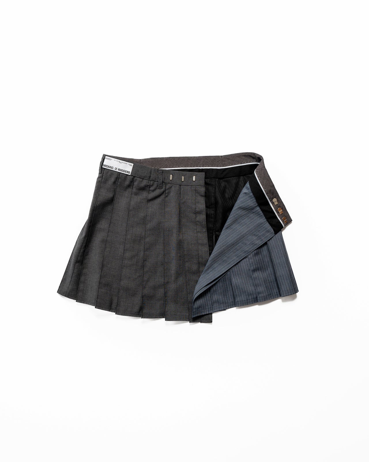 SKIRT MOD 04 grey/sky wool
