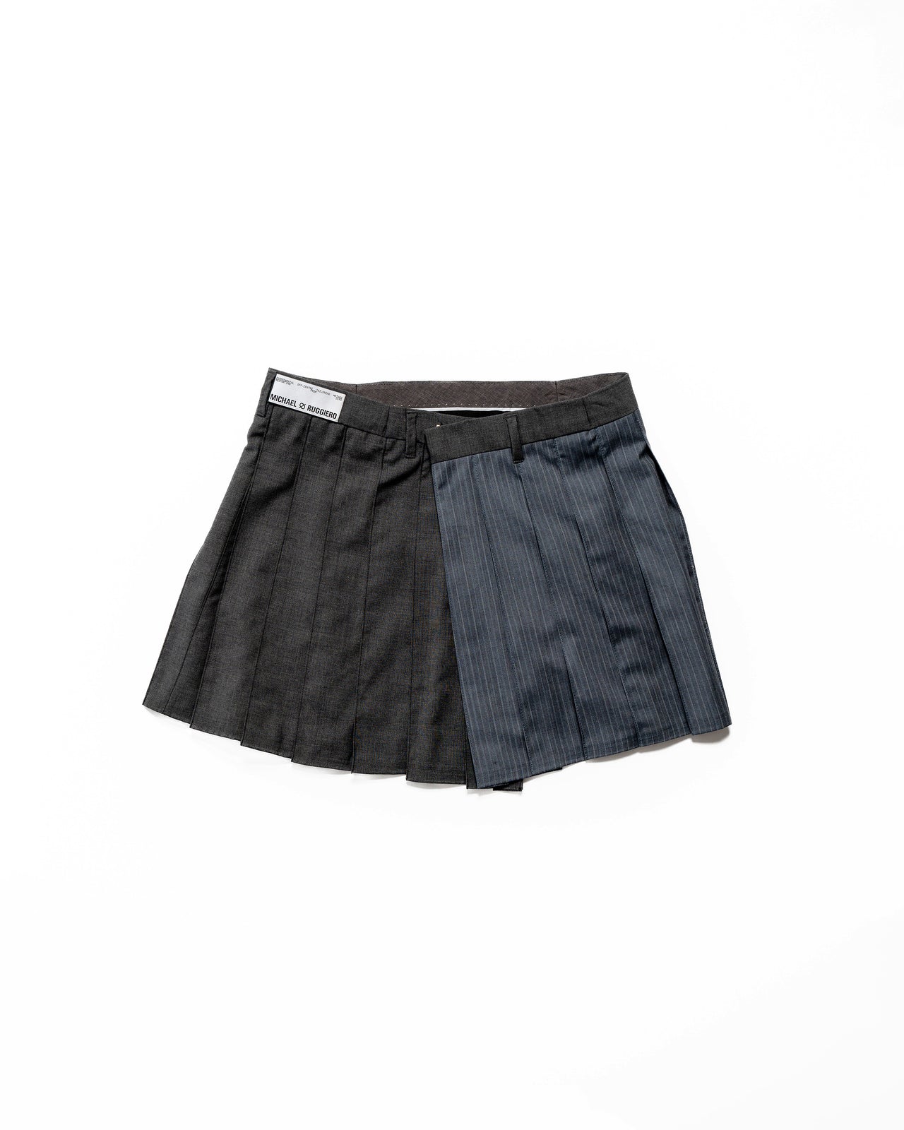 SKIRT MOD 04 grey/sky wool
