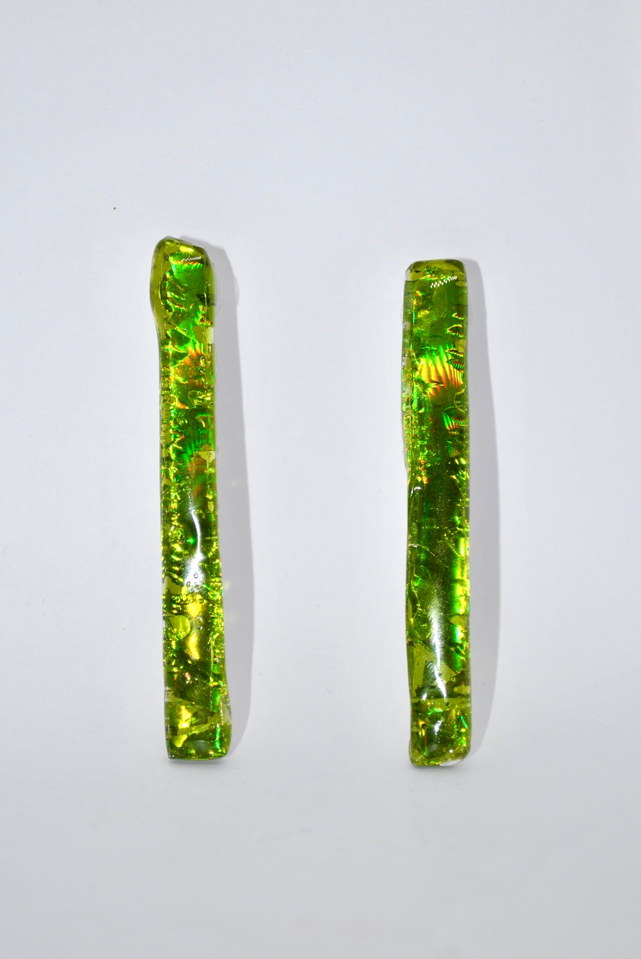 Rettangolo verde earrings