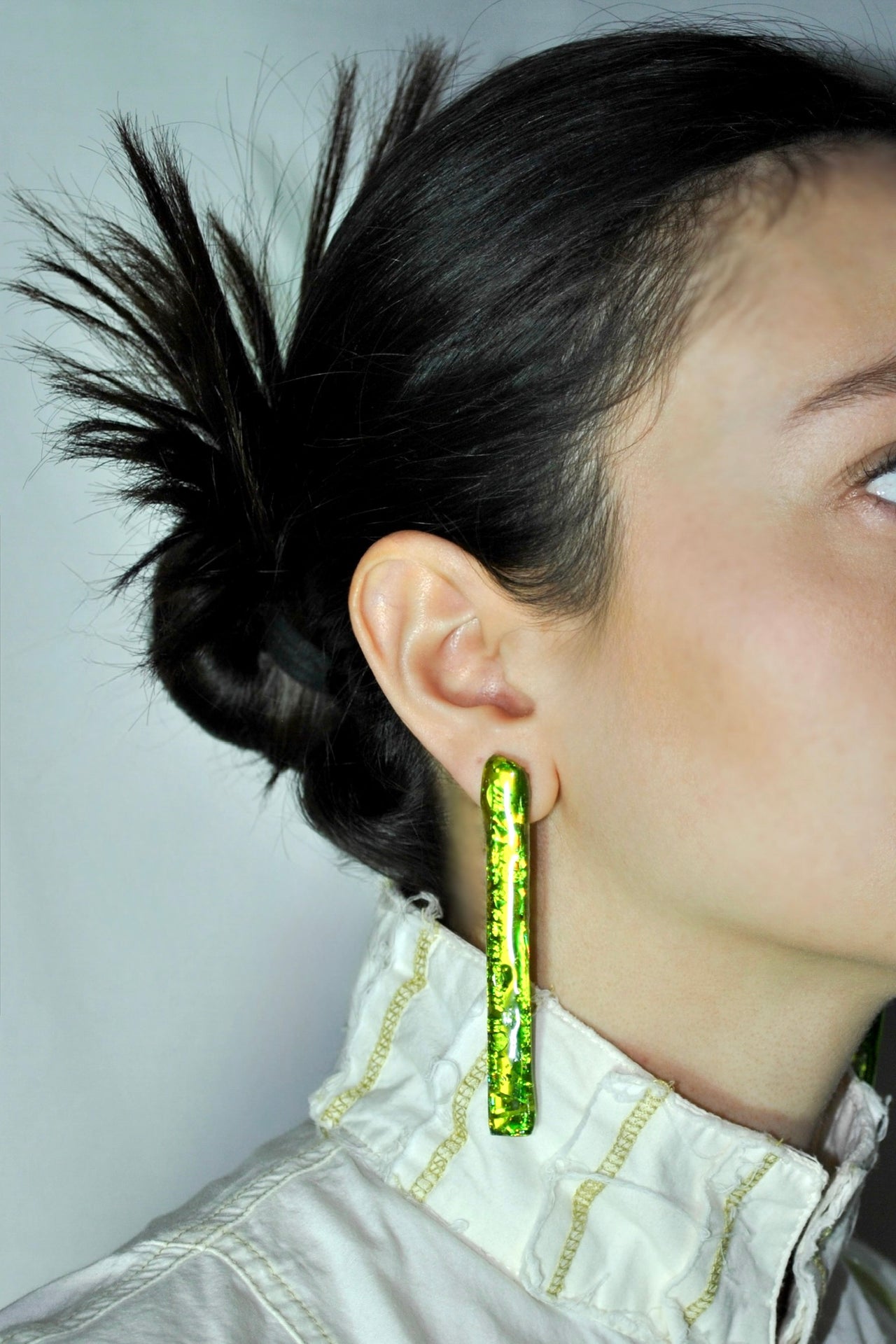 Rettangolo verde earrings