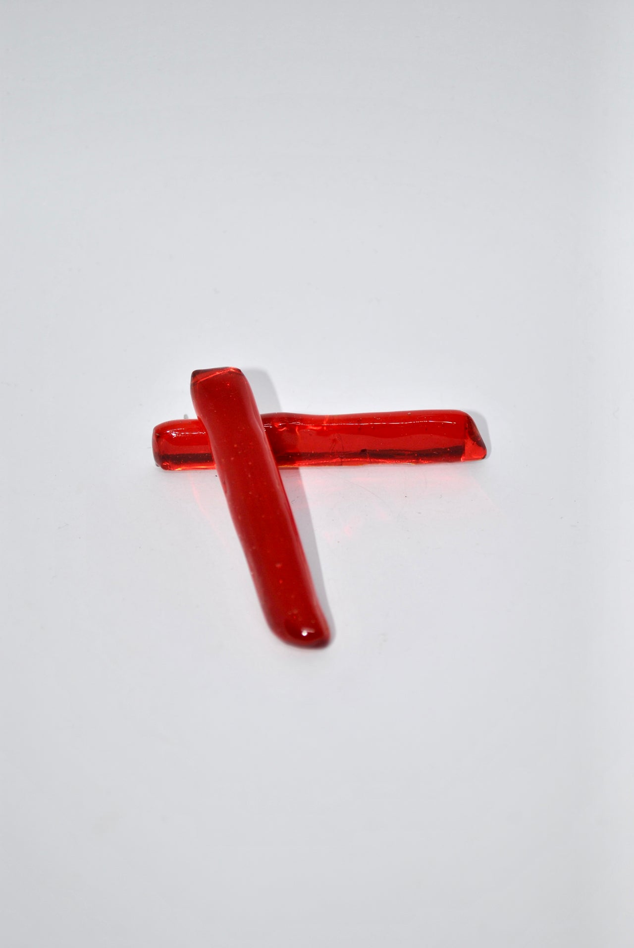 Rettangolo rosso earrings
