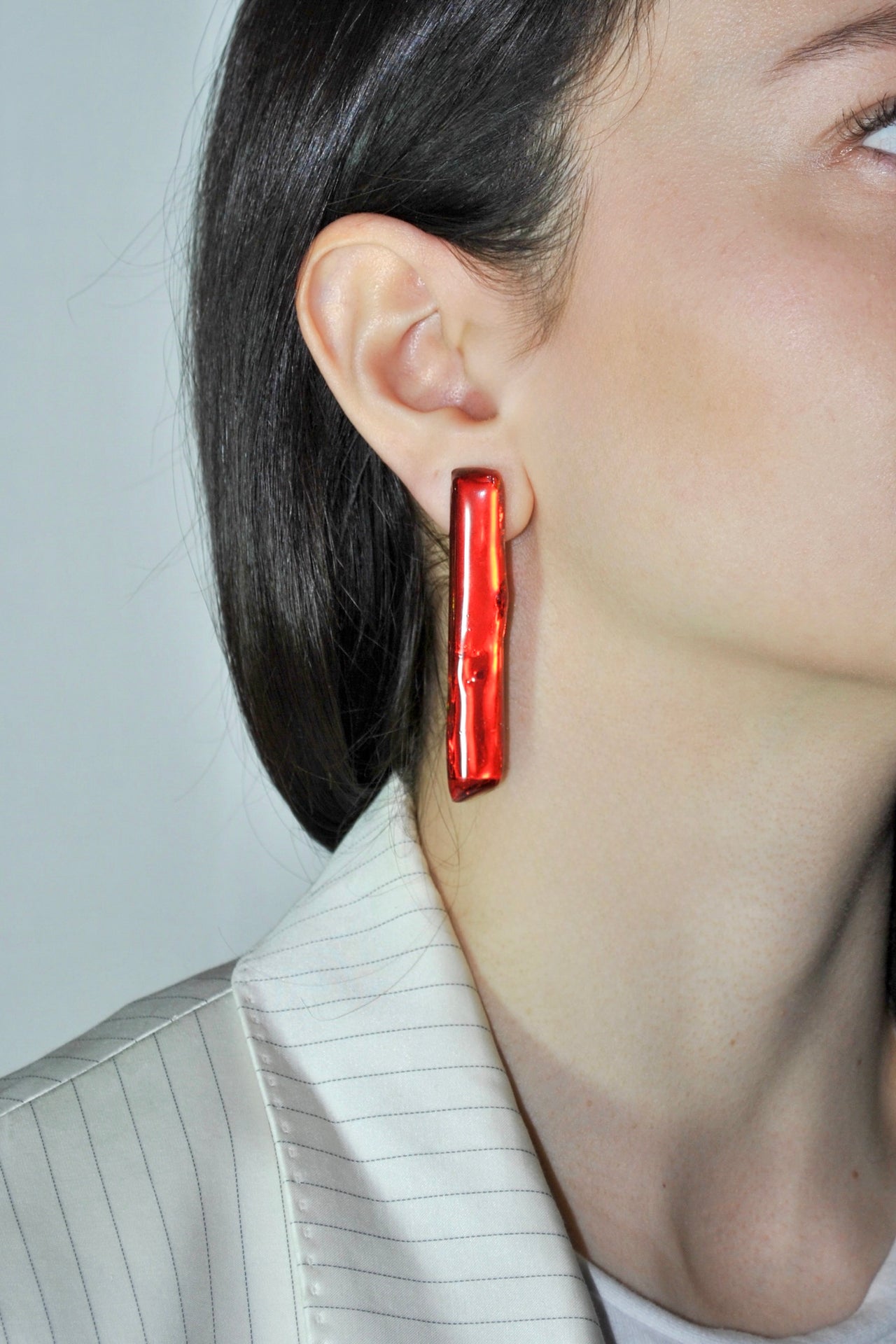 Rettangolo rosso earrings